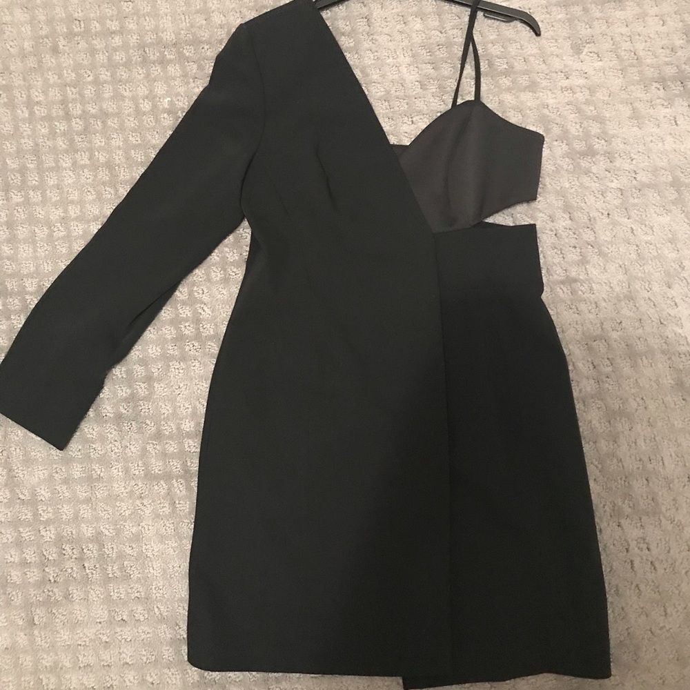 Top shop black one shoulder dress